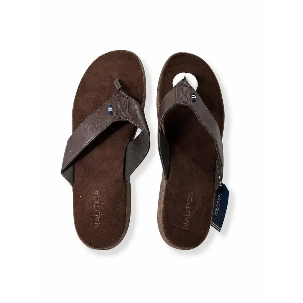 Nautica Moleskin Lined Thong Sandals sz 13 NEW # box 868